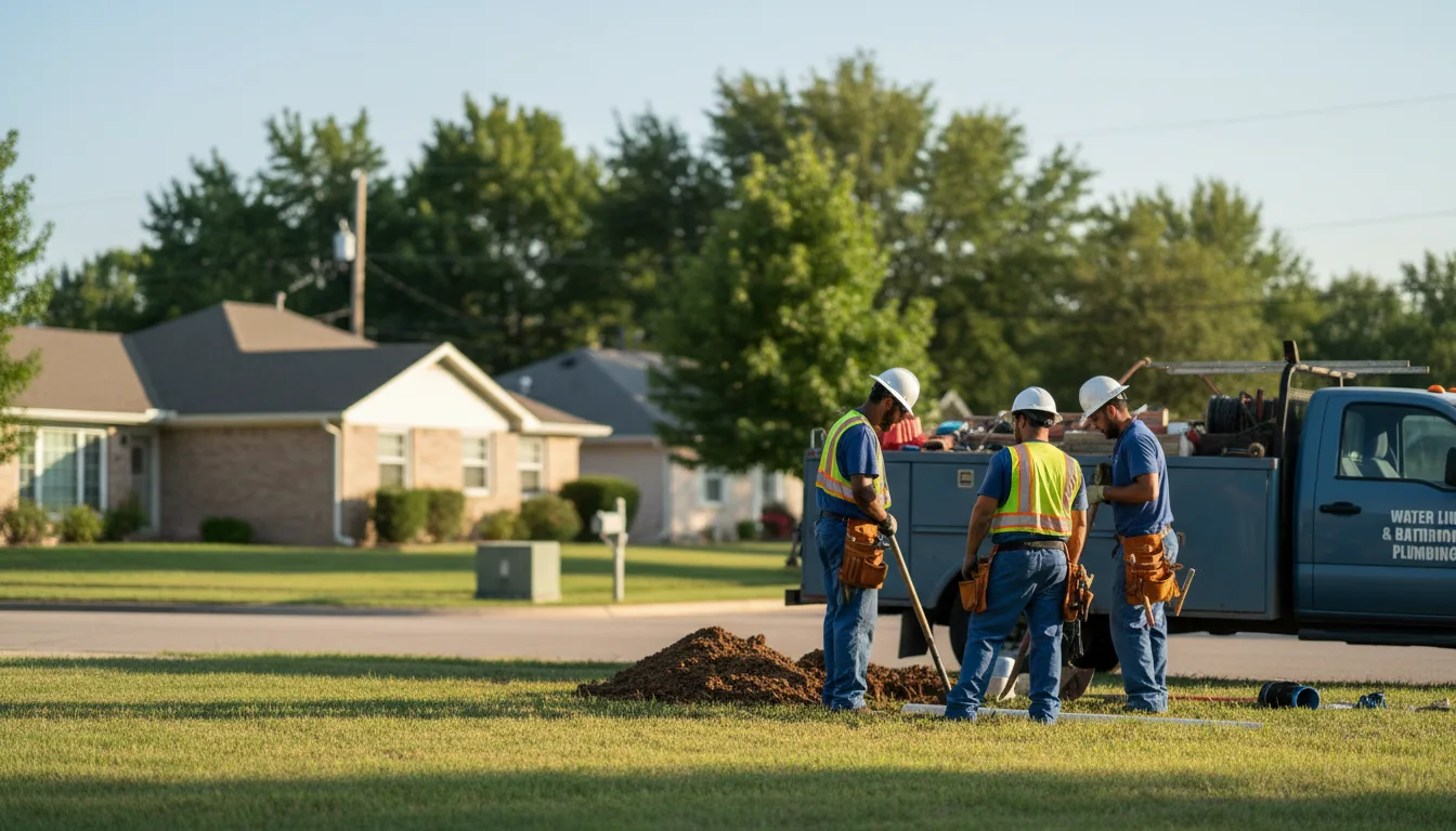 Residential water line and bathroom plumbing service in Avondale, PA
